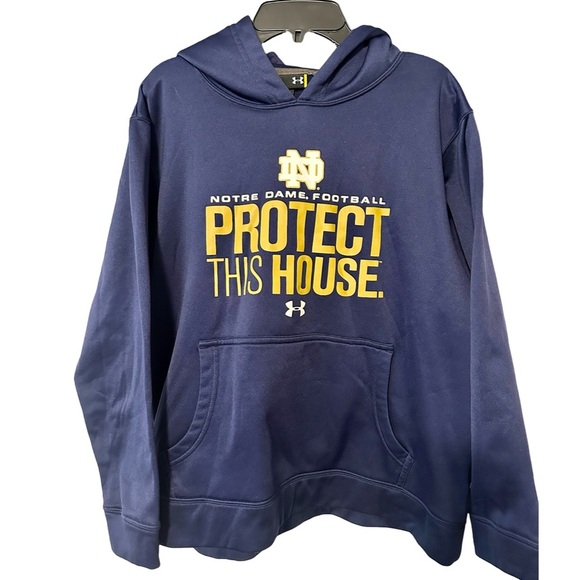 Under Armour Notre Dame hoodie sz YL - Picture 1 of 4